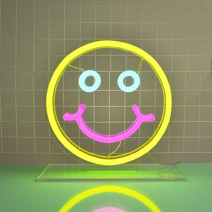 Smile Face Emoji Sign Led Neon Light Yellow Smiley Face Neon Signs