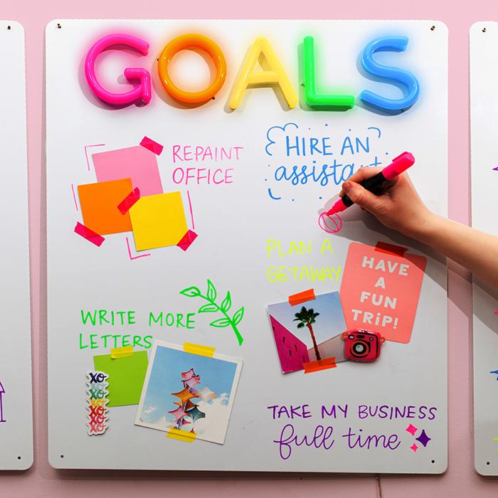 GOALS ACRYLIC WHITE BOARD (6586331988073)