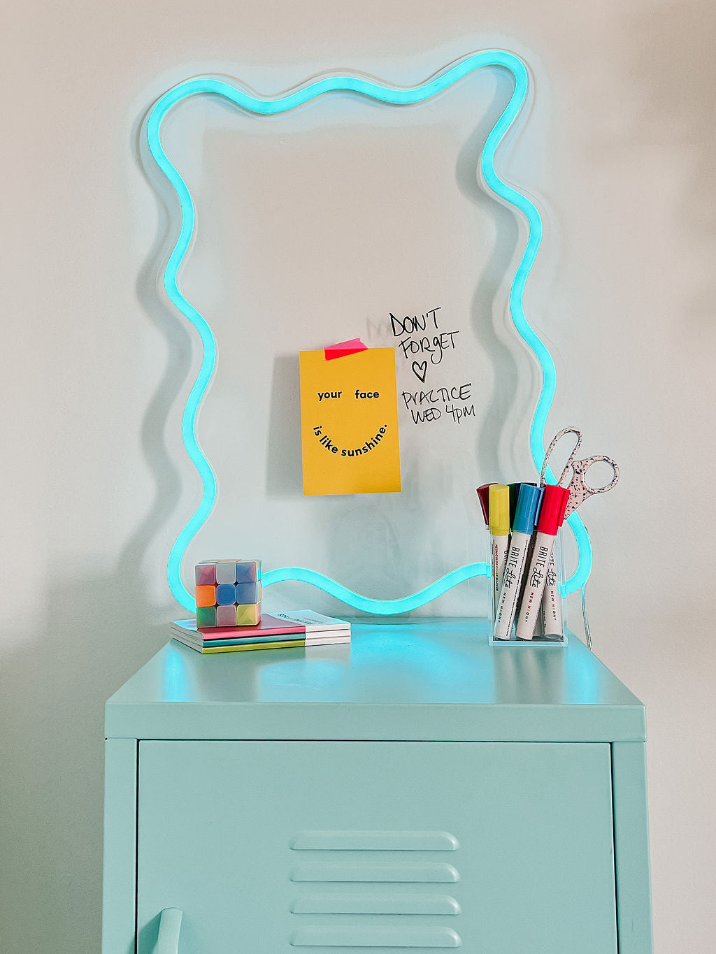 Squiggle Dry Erase Neon Frame