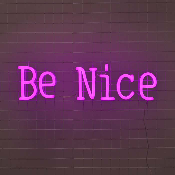 Be Nice LED Neon Sign - Brite Lite Neon Signs